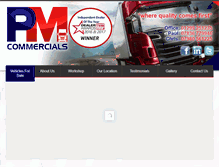 Tablet Screenshot of pmcommercials.co.uk